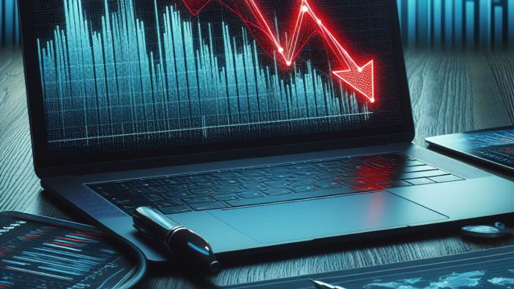 Computer With A Graph Of Ranking Changes