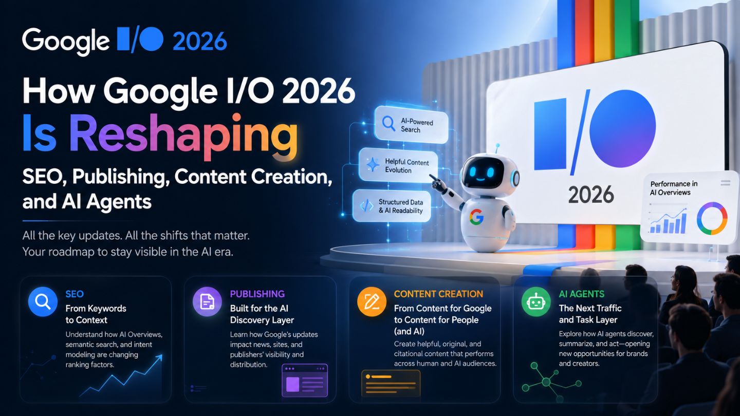 How Google I/O 2026 Is Reshaping SEO, Publishing, Content Creation, and AI Agents