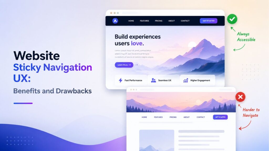 Website Sticky Navigation UX: Benefits and Drawbacks