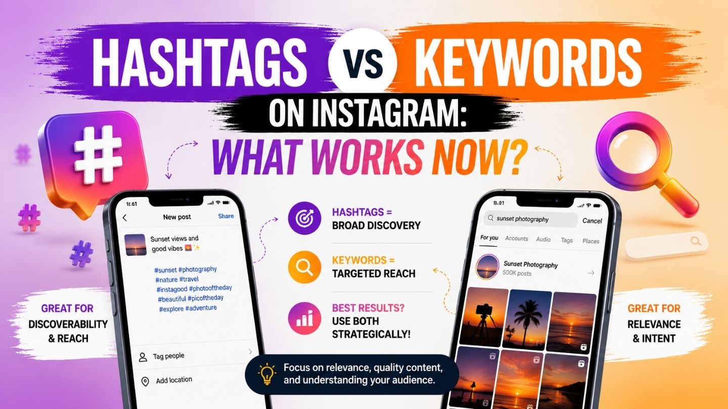 Hashtags vs Keywords on Instagram: What Works Now?