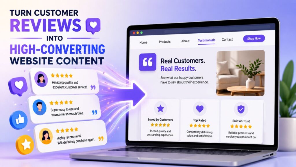 How to Turn Customer Reviews into High-Converting Website Content