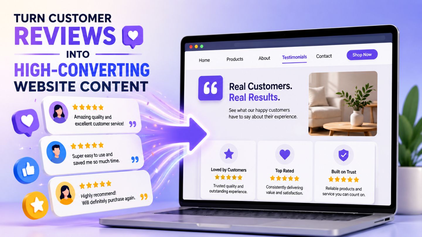 How to Turn Customer Reviews into High-Converting Website Content