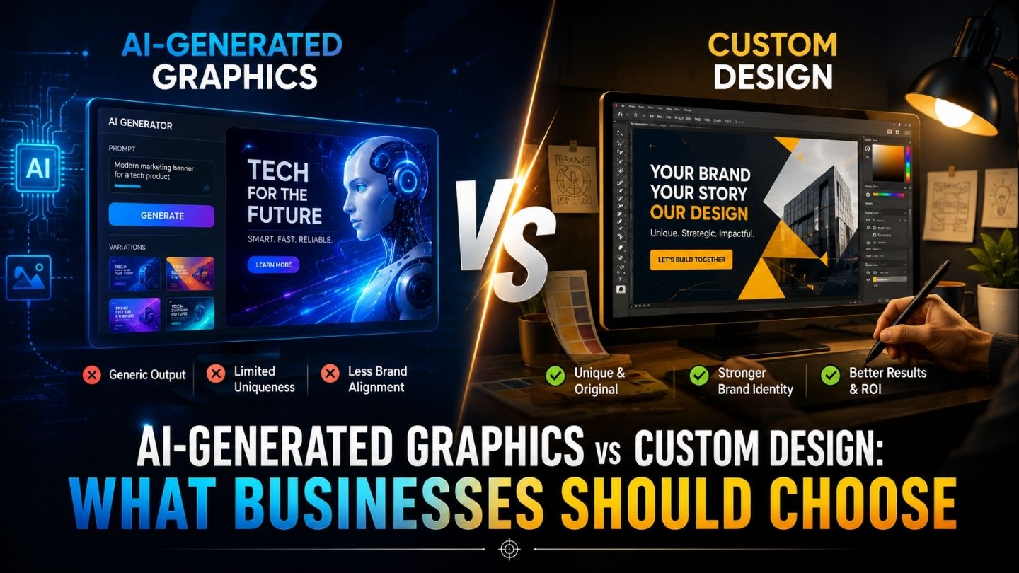 AI-Generated Graphics vs Custom Design: What Businesses Should Choose