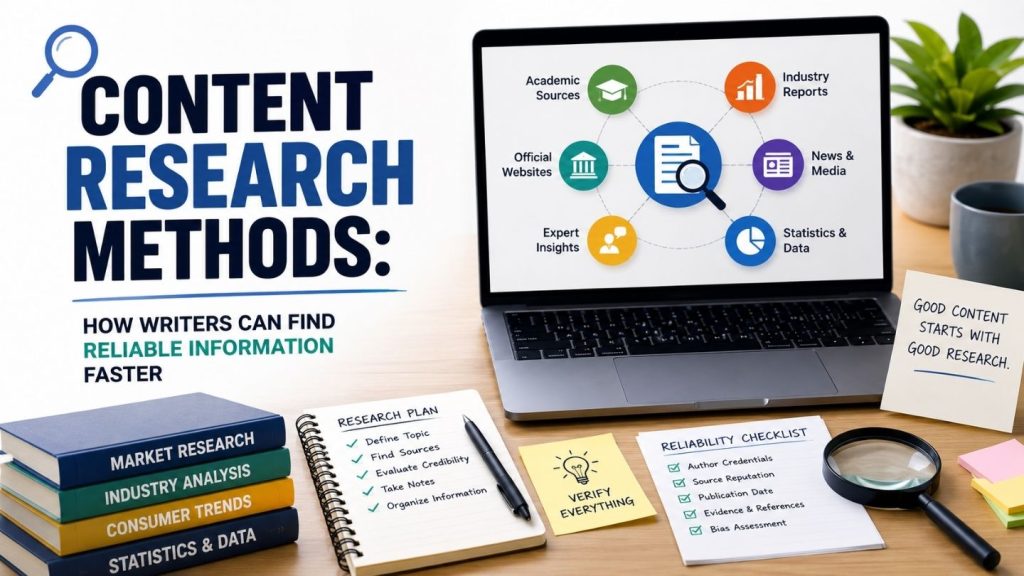 Content Research Methods: How Writers Can Find Reliable Information Faster