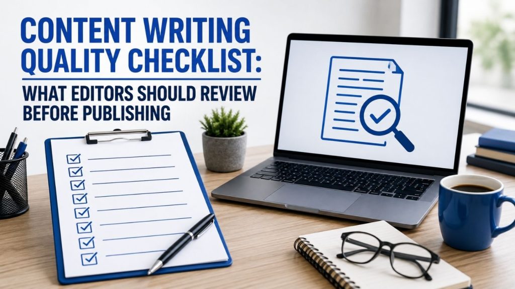 Content Writing Quality Checklist: What Editors Should Review Before Publishing